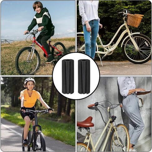 4 Pcs Handle Grips 4.3 Inch Foam Grip Tubing, Durable Handle Grips, Comfortable Bike Grip for Garden Bicycle Exercise Equipment Handlebar Luggage Handles Replacement (Black) in Kuwait
