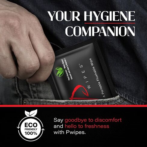 Flushable Wipes | Individually Wrapped | Adult Wet Wipes | Unscented with Vitamin-E & Aloe | Plant Based and Biodegradable | Septic and Sewer Safe | (33 On-The-Go Single Portable Wipes) in Saudi Arabia
