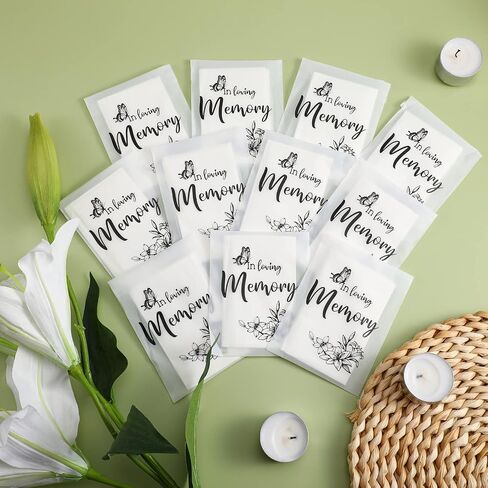 Eaasty 60 Pack Funeral Facial Tissues in Loving Memory Pocket Tissues Bulk Travel Funeral Favors Small Individual Napkins Packs for Memorial, Celebration of Life, 3. 54 x 4. 72 Inches in Saudi Arabia
