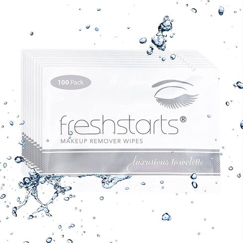 Freshends Flushable Individually Wrapped Wipes – 100 Bulk Pack Luxurious Towelettes, Guest Bathroom Essentials for Weddings, Restaurants, Bars & Clubs – Blue, Travel-Size, Disposable in Saudi Arabia
