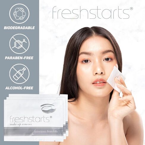 Freshends Flushable Individually Wrapped Wipes – 100 Bulk Pack Luxurious Towelettes, Guest Bathroom Essentials for Weddings, Restaurants, Bars & Clubs – Blue, Travel-Size, Disposable in Saudi Arabia