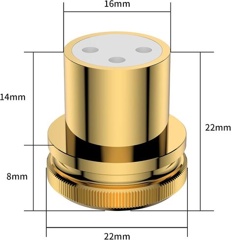 Viborg 2X Female XLR Dust Covers Protective Caps, Noise Reducing Caps, PTFE Insulation, Gold-Plating, Noise Stopper XLR Plug Jack Caps XLR Chassis Cover for Audio Devices with XLR Inputs in Saudi Arabia