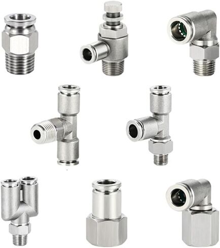 10Pcs/Lot 304 Stainless Steel Fitting PC PCF PL SL PLF PD PB PX Pneumatic Pipe Connector 1/8 1/4 3/8 1/2 M5 BSPT Quick Release(8-04,PSL) in Saudi Arabia