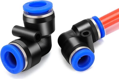 الموصلات الهوائية محول أنبوب تركيب خرطوم الهواء PV 6mm 8mm 10mm 12mm كوع إكسسوارات موصل التحرير السريع (14 مم) in Saudi Arabia