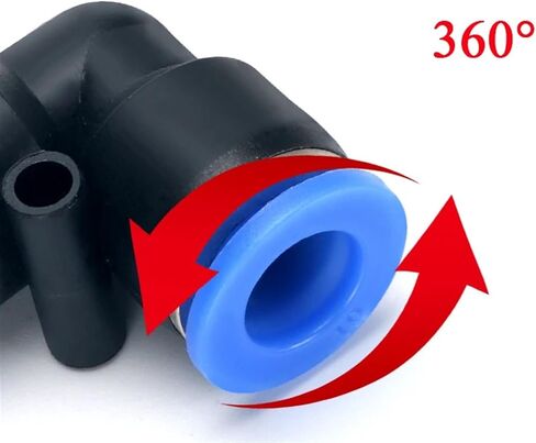 الموصلات الهوائية محول أنبوب تركيب خرطوم الهواء PV 6mm 8mm 10mm 12mm كوع إكسسوارات موصل التحرير السريع (14 مم) in Saudi Arabia