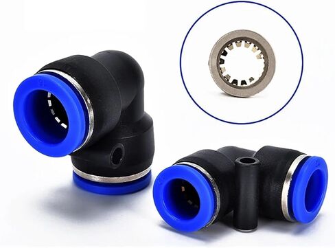 الموصلات الهوائية محول أنبوب تركيب خرطوم الهواء PV 6mm 8mm 10mm 12mm كوع إكسسوارات موصل التحرير السريع (14 مم) in Saudi Arabia