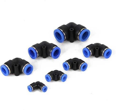 الموصلات الهوائية محول أنبوب تركيب خرطوم الهواء PV 6mm 8mm 10mm 12mm كوع إكسسوارات موصل التحرير السريع (14 مم) in Saudi Arabia