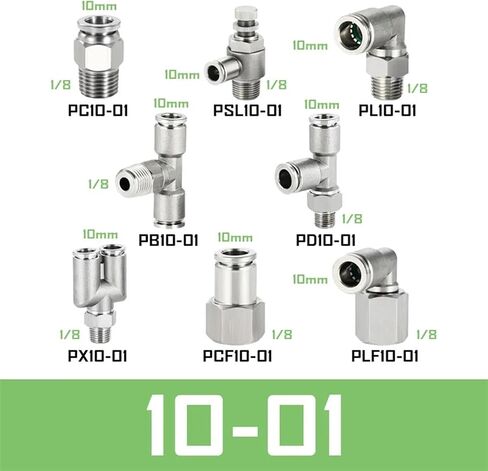 10Pcs/Lot 304 Stainless Steel Fitting PC PCF PL SL PLF PD PB PX Pneumatic Pipe Connector 1/8 1/4 3/8 1/2 M5 BSPT Quick Release(8-04,PSL) in Saudi Arabia