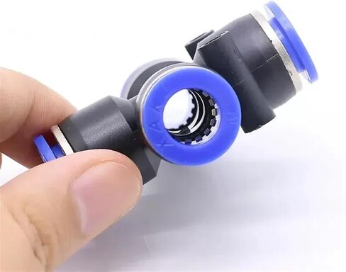 PZA Pneumatic Plastic 4-Way Fitting - Quick Connectors for Water Hose and Air Tube - Fast Push - 4mm, 6mm, 8mm, 10mm, 12mm(PZA-6) in Saudi Arabia