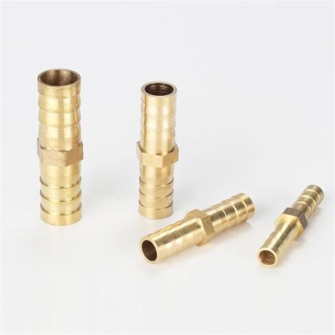 Pagoda Copper Connector Mettings Tube Tube Tube Brass Pipe Practing Parbed Confer Adapter لـ 4mm 6mm 8mm 10 12 Hose Gold Tone (طريقان ، OD 19mm) in Saudi Arabia