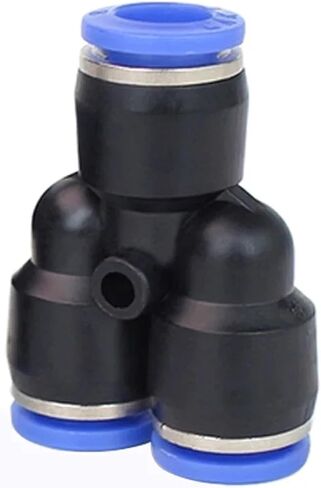 50pcs Py Premium Air Pneumatic التجهيزات 4mm 6mm 8mm 10mm 12mm البلاستيكية Tee Fitting موصل توصيلات الإفراج السريع (PY-12) in Saudi Arabia