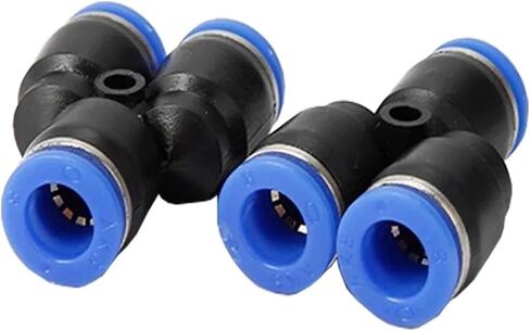 50pcs Py Premium Air Pneumatic التجهيزات 4mm 6mm 8mm 10mm 12mm البلاستيكية Tee Fitting موصل توصيلات الإفراج السريع (PY-12) in Saudi Arabia