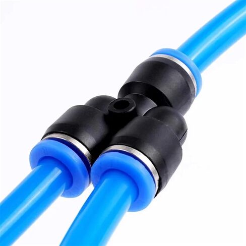 50pcs Py Premium Air Pneumatic التجهيزات 4mm 6mm 8mm 10mm 12mm البلاستيكية Tee Fitting موصل توصيلات الإفراج السريع (PY-12) in Saudi Arabia