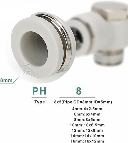 PH/PD/PB/PLF/PX4mm 6mm 8mm Thread 1/8 "1/4 3/8 1/2 Straight Hose Coupling Quick Connect Pipe Fittings Pneumatic Components 1PS(14-03,PB) in Saudi Arabia