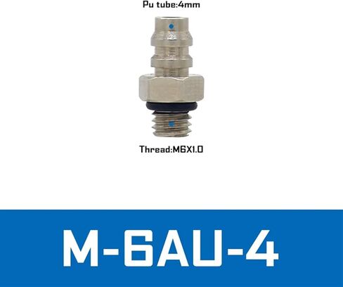 10PCS M Series Miniature Fittings M-5AU-4 M-5ALU-4 Male Barb Pneumatic Pipe Air Hose Quick Fitting Mini Connector M3 M4 M5 M6(M-6AU-4) in Saudi Arabia