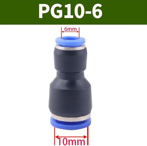50 PCS PU4 PU6 PU8 PU10 مستقيم 2 ثقب الموصل الهوائي السريع PG8-4 PG6-4 PG8-6 PG10-8 PG12-10 قطر متغير (PG12-10) in Saudi Arabia