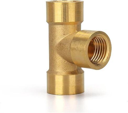 1PCS TEE TYPE TYPE BRASS PIPE TIPTING ADAPTER ADAPTER ADAPTER CONNECTOR لغاز وقود المياه 1/8 "1/4" 3/8 "1/2" 3/4 "1" BSPT Female Thread 3 Way (3/8 ") in Saudi Arabia