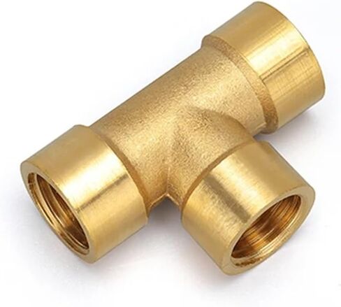 1PCS TEE TYPE TYPE BRASS PIPE TIPTING ADAPTER ADAPTER ADAPTER CONNECTOR لغاز وقود المياه 1/8 "1/4" 3/8 "1/2" 3/4 "1" BSPT Female Thread 3 Way (3/8 ") in Saudi Arabia