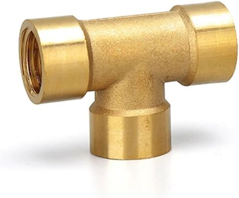 1PCS TEE TYPE TYPE BRASS PIPE TIPTING ADAPTER ADAPTER ADAPTER CONNECTOR لغاز وقود المياه 1/8 "1/4" 3/8 "1/2" 3/4 "1" BSPT Female Thread 3 Way (3/8 ") in Saudi Arabia