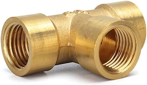 1PCS TEE TYPE TYPE BRASS PIPE TIPTING ADAPTER ADAPTER ADAPTER CONNECTOR لغاز وقود المياه 1/8 "1/4" 3/8 "1/2" 3/4 "1" BSPT Female Thread 3 Way (3/8 ") in Saudi Arabia