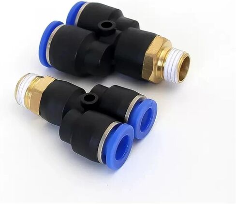 5 PCS Pneumatic Connector Quick Release Fittings PX Air Hose Fitting 6/8/10mm 1/4 1/8 1/2 Thread 3 ways Pneumatic Accessories(12-02) in Saudi Arabia