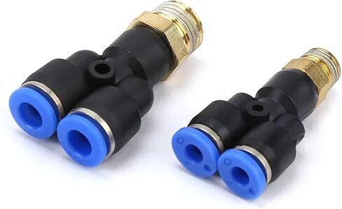 5 PCS Pneumatic Connector Quick Release Fittings PX Air Hose Fitting 6/8/10mm 1/4 1/8 1/2 Thread 3 ways Pneumatic Accessories(12-02) in Saudi Arabia