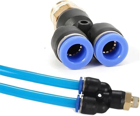 5 PCS Pneumatic Connector Quick Release Fittings PX Air Hose Fitting 6/8/10mm 1/4 1/8 1/2 Thread 3 ways Pneumatic Accessories(12-02) in Saudi Arabia