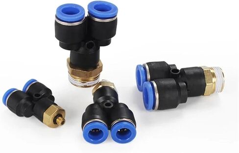 5 PCS Pneumatic Connector Quick Release Fittings PX Air Hose Fitting 6/8/10mm 1/4 1/8 1/2 Thread 3 ways Pneumatic Accessories(12-02) in Saudi Arabia