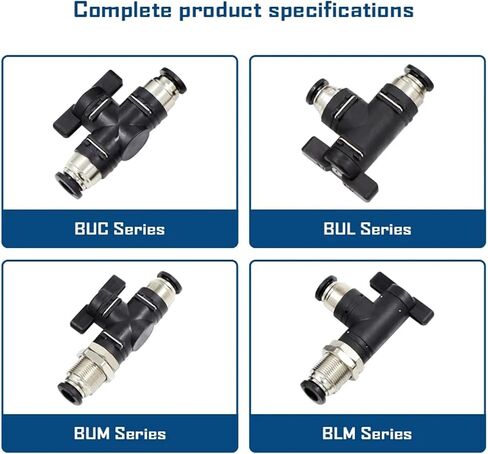 BUC BUL BUM BLM4 6 8 10 12MM PNEUMATIC FINTTING QUICK CONNECTOR MONICT TUBE MANUAL VALVE STINGER SWITE SWATE DALVE (BUC ، 4MM) in Saudi Arabia