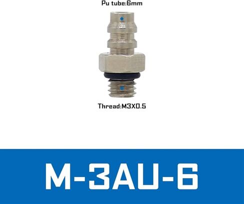 10PCS M Series Miniature Fittings M-5AU-4 M-5ALU-4 Male Barb Pneumatic Pipe Air Hose Quick Fitting Mini Connector M3 M4 M5 M6(M-6AU-4) in Saudi Arabia
