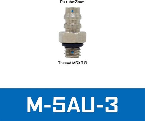 10PCS M Series Miniature Fittings M-5AU-4 M-5ALU-4 Male Barb Pneumatic Pipe Air Hose Quick Fitting Mini Connector M3 M4 M5 M6(M-6AU-4) in Saudi Arabia