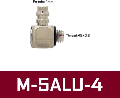 10PCS M Series Miniature Fittings M-5AU-4 M-5ALU-4 Male Barb Pneumatic Pipe Air Hose Quick Fitting Mini Connector M3 M4 M5 M6(M-6AU-4) in Saudi Arabia