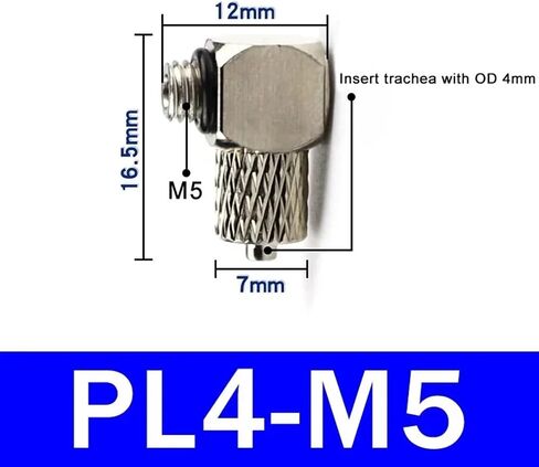 10Pcs Male Thread M3 M4 M5 M6 Mini Pneumatic Pipe Connector Screw Through Quick Fitting 3mm 4mm 6mm OD Air Tube Fast Twist Joint(PC6-M4,200 pcs) in Kuwait