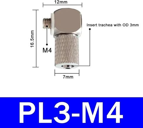 10Pcs Male Thread M3 M4 M5 M6 Mini Pneumatic Pipe Connector Screw Through Quick Fitting 3mm 4mm 6mm OD Air Tube Fast Twist Joint(PC6-M4,200 pcs) in Kuwait