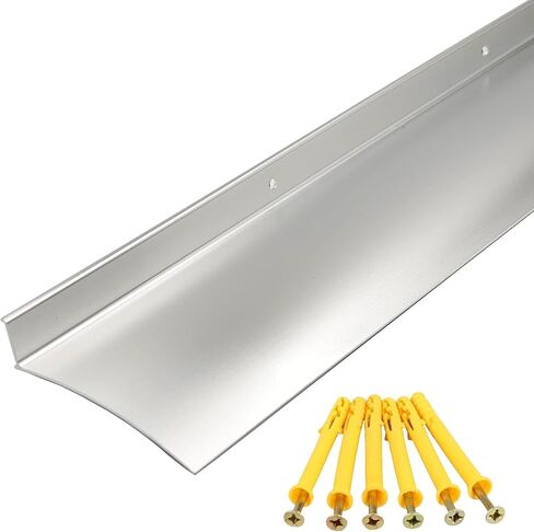 Door Rain Drip Guard and Window Guards, 2.8 Inches Deflector, Drip Edge Diverter - 40 Inches Long, Aluminum Black 1pc in Saudi Arabia