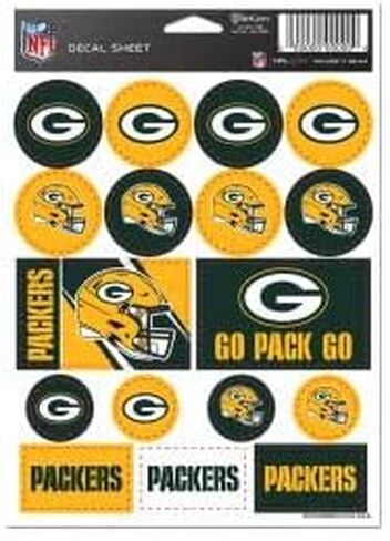 Wincraft Green Bay Packers Vinyl Sticker Sheet 5 "" × 7 "" in Saudi Arabia