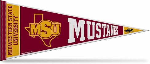Rico Industries NCAA Midwestern State Mustangs 12" x 30" Felt Wall Décor Pennant - Great for Home/Bed Room/Man Cave Décor in Saudi Arabia