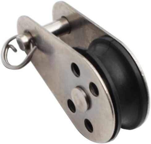 BESPORTBLE 2Pcs Stainless Steel Single Pulley Nylon Rope Practical Rope Lift Pulley for Fishing Net Heavy Duty Tackle Puller Tools in Saudi Arabia