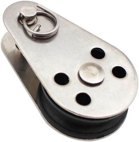 BESPORTBLE 2Pcs Stainless Steel Single Pulley Nylon Rope Practical Rope Lift Pulley for Fishing Net Heavy Duty Tackle Puller Tools in Saudi Arabia
