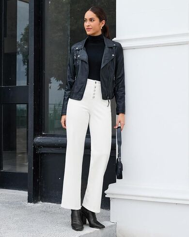 GRAPENT Wide Leg Jeans for Women High Waisted Trendy Button Fly Stretchy Denim Pants Vintage Straight Leg Trouser Jeans in Saudi Arabia