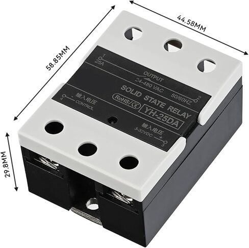 ترحيل الحالة الصلبة SSR-10DA 25DA 40DA SSR المرحلة الفردية DC CONTROL AC 24-480VAC INPUT 3-32VDC 10A 25A 40A 1PCS (SSR-10DA) in Saudi Arabia