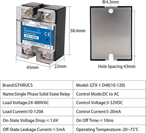 SSR 10A 25A 40A 60A 80A 100A 120A مرحلة واحدة من المرحلة الصلبة التتابع DC CONTROL AC 3-32V CONTROL 220V 10DA 25DA 40DA 1PCS (DC CONTROL DC (220V) ، 80A) in Saudi Arabia