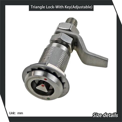 Triangle Square Tongue Lock 180 Degree Rotating Cylindrical 304 Stainless Steel 1Pcs(Triangle No-adj) in Saudi Arabia