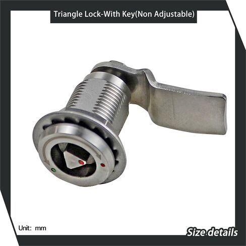 Triangle Square Tongue Lock 180 Degree Rotating Cylindrical 304 Stainless Steel 1Pcs(Triangle No-adj) in Saudi Arabia