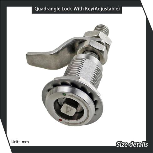 Triangle Square Tongue Lock 180 Degree Rotating Cylindrical 304 Stainless Steel 1Pcs(Triangle No-adj) in Saudi Arabia