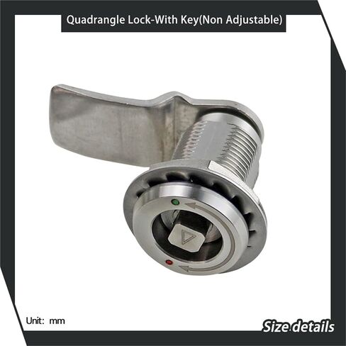 Triangle Square Tongue Lock 180 Degree Rotating Cylindrical 304 Stainless Steel 1Pcs(Triangle No-adj) in Saudi Arabia