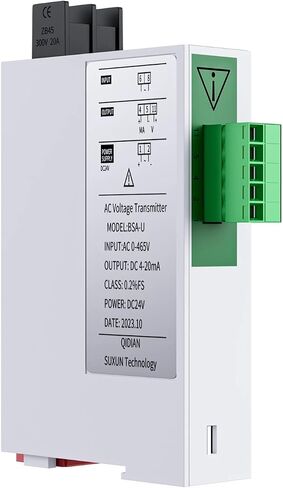 AC Votlage Transducer 0-100V 0-500V 0-1000V AC Voltage Transmitter 4-20mA 0-10V 0-5V RS485 DC24V Voltage Sensor Transmitter DC24V(Output 4-20mA,Input AC 0-600V) in Saudi Arabia