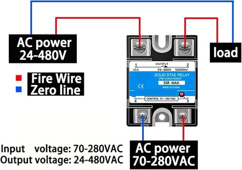 SSR-10AA 25AA 40AA مرحلة واحدة AC محكومة AC SSR التتابع الحالة الصلبة مع غطاء حراري الغطاء البلاستيكي 220V 10A 25A 40A 1PCS (SSR-25AA) in Kuwait