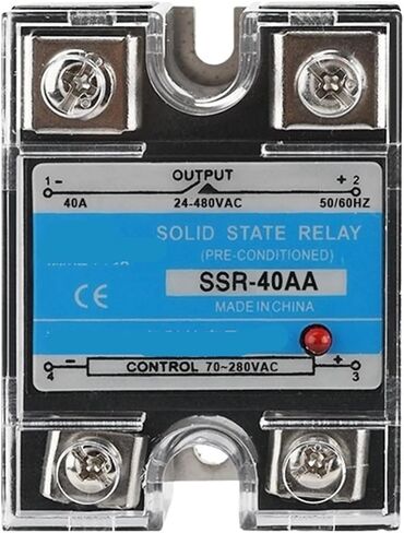 SSR-10AA 25AA 40AA مرحلة واحدة AC محكومة AC SSR التتابع الحالة الصلبة مع غطاء حراري الغطاء البلاستيكي 220V 10A 25A 40A 1PCS (SSR-25AA) in Kuwait