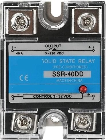 SSR-10DD 25DD 40DD Single Phase DC Controlled DC SSR Solid State Relay 220V 10A 25A 40A 1Pcs(SSR-40DD) in Saudi Arabia